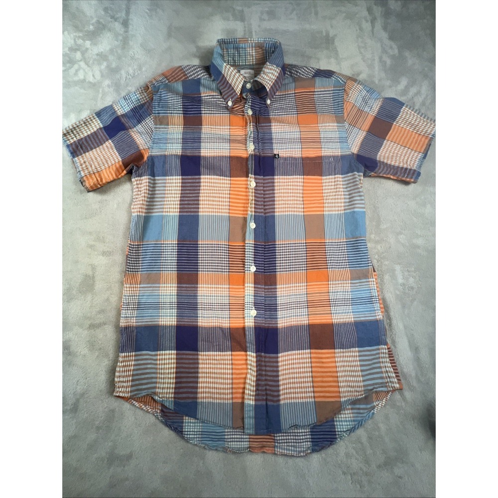Brooks Brothers Button Down Shirt Mens Size Small Patchwork  Plaid Short Sleeve